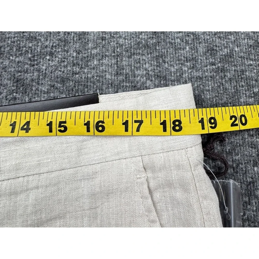 Tasso Elba Island Pants 100% linen straight leg 36x30 New Beige Wedding Beach